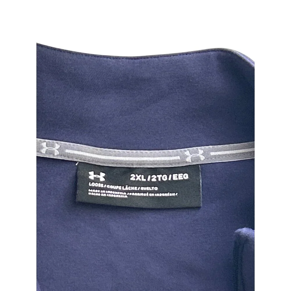 Under Armour Notre Dame Full-Zip Jacket 2XL Navy & White Sports Fan Gear - Picture 3 of 6